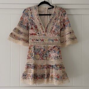 Few Moda - Floral Eyelet Mini Dress